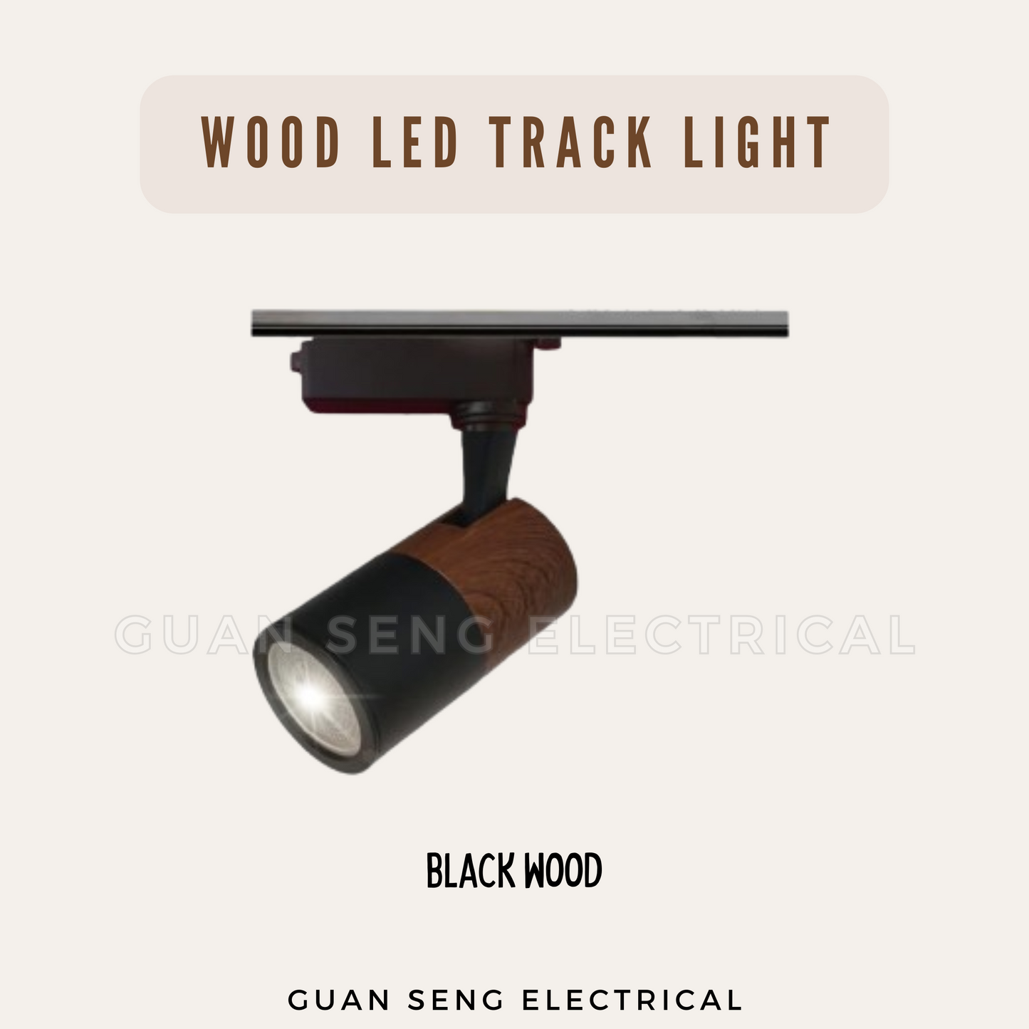 Laminate Wood LED Track Light GU10 LED Bulb Holder
