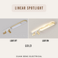 Linear Spotlight Ceiling Light Black Gold Cool White