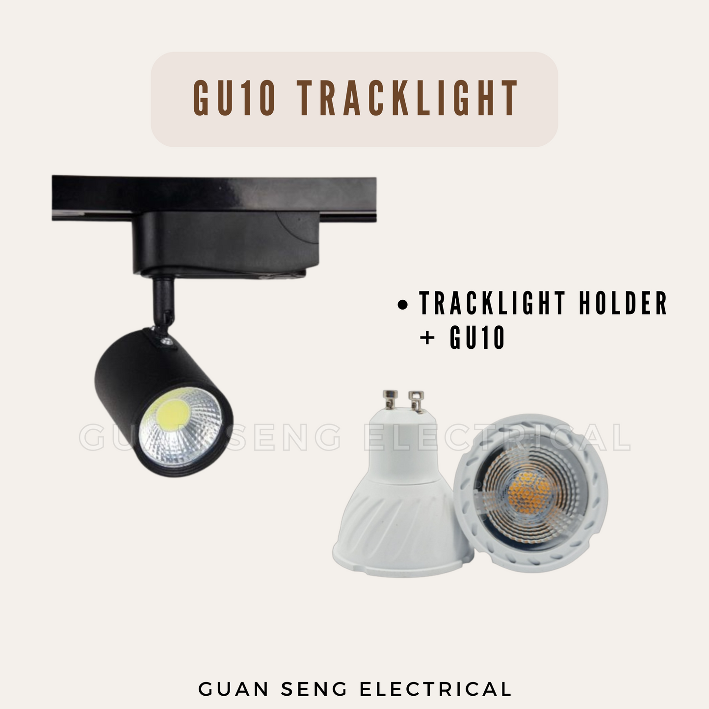 LED Tracklight with GU10 Bulb