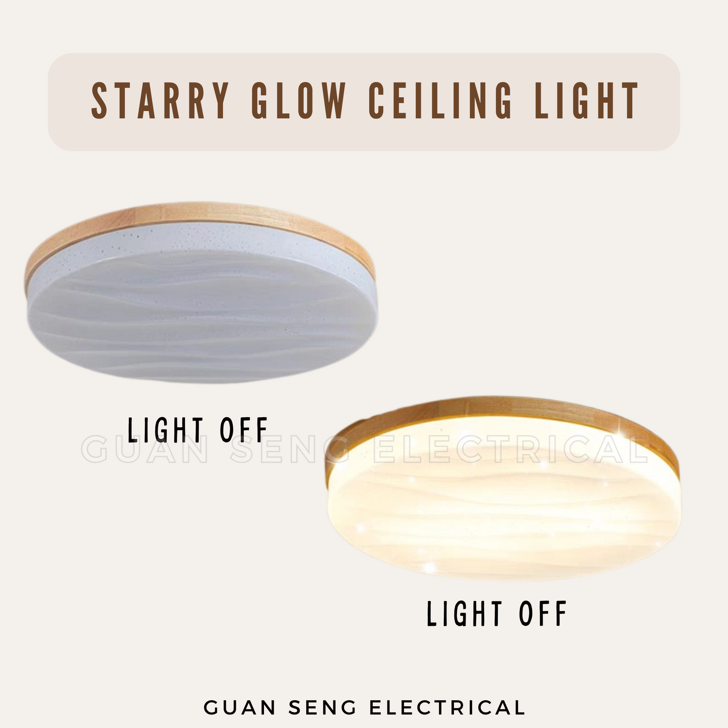 Starry Glow LED Ceiling Light 24W 36W Daylight 3Tone Tritone