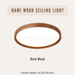 Nami Wood Ceiling Light Light Wood Dark Wood 24W 36W 48W