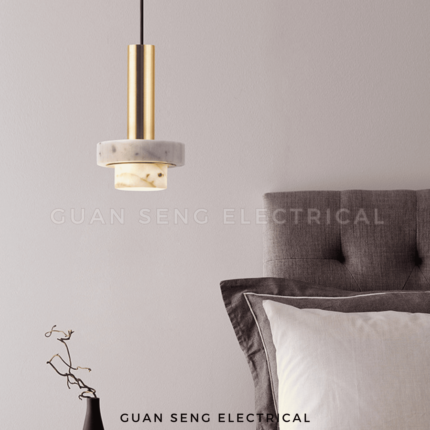 Marble Pendant Light GU10 Bulb