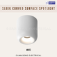Sleek Curved Surface Mounted Spotlight 12W Daylight Warm White Cool White Tri Tone