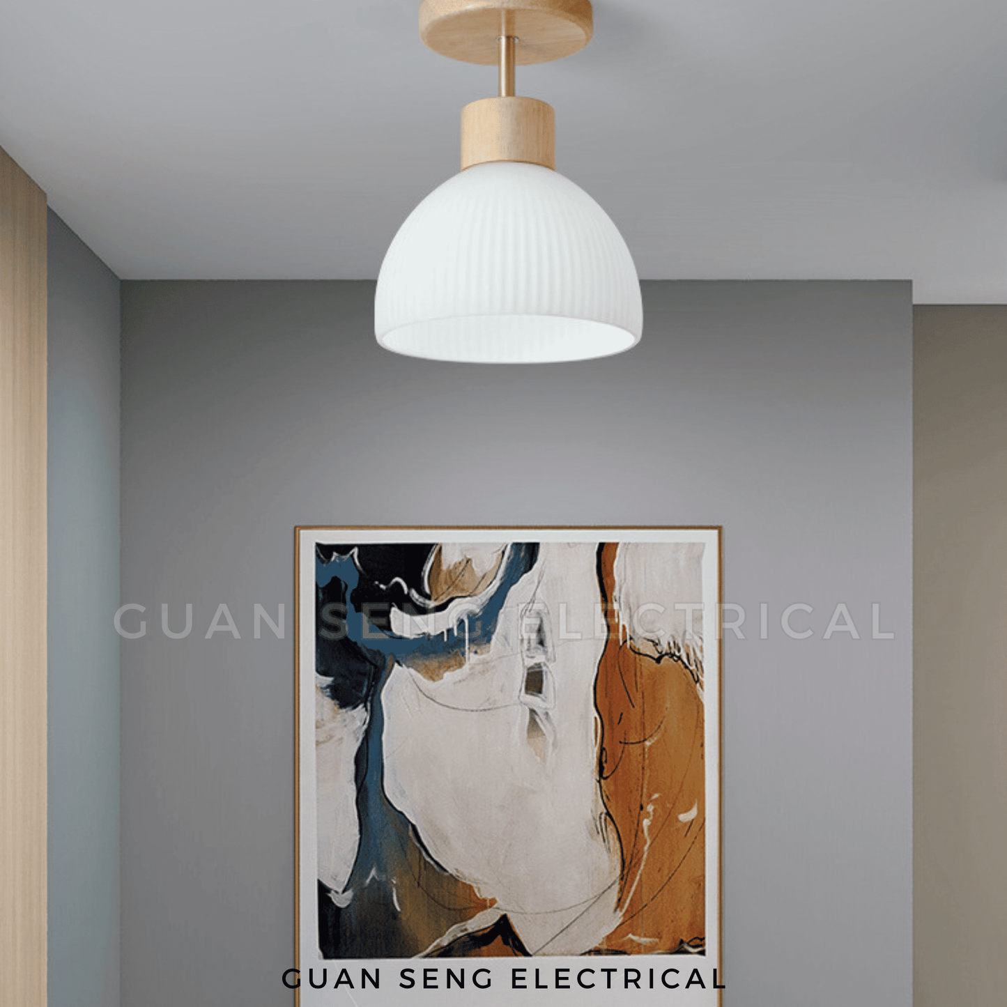 Okinawa Wooden Ceiling Light Living Room Corridor Bedroom Balcony