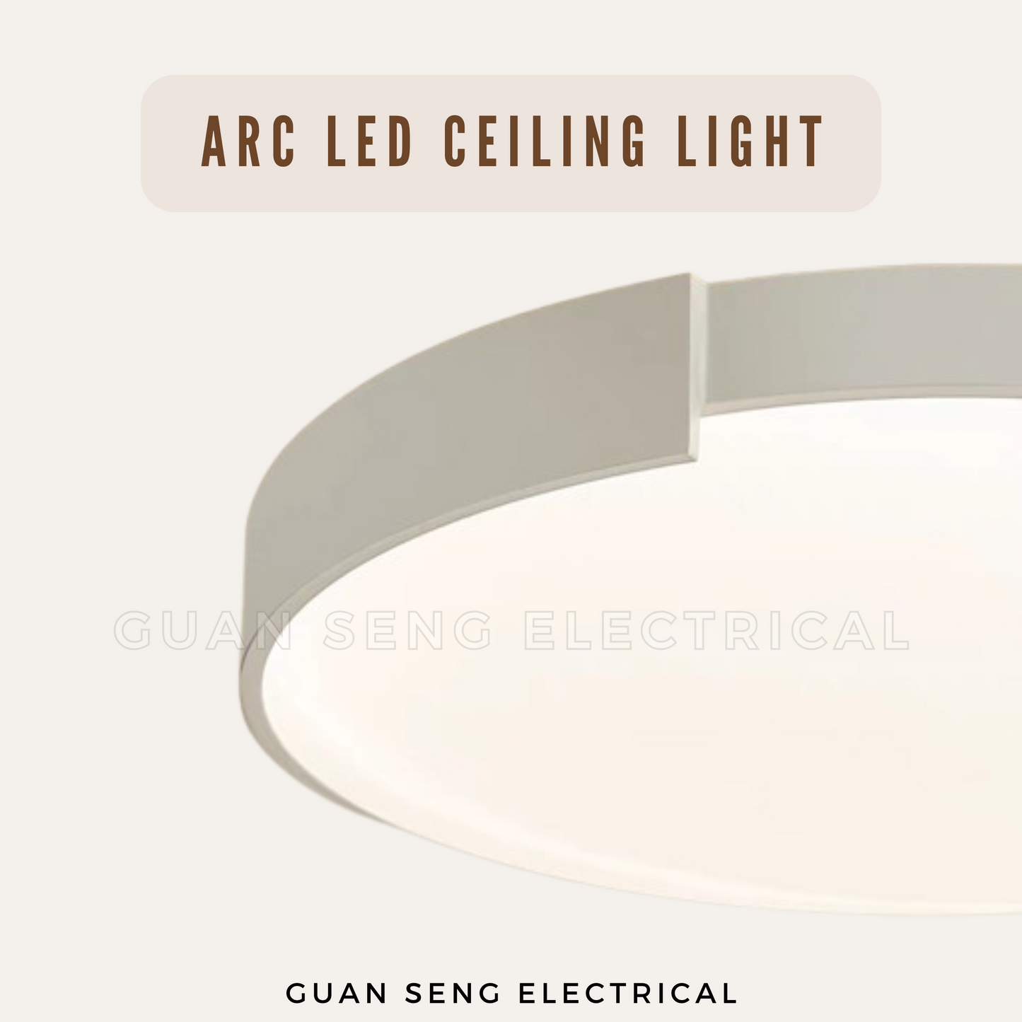 Arc LED Ceiling Light 40cm 50cm Black White