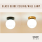 Frosted Glass Globe Wall Light Ceiling Light Black Gold G9 E27