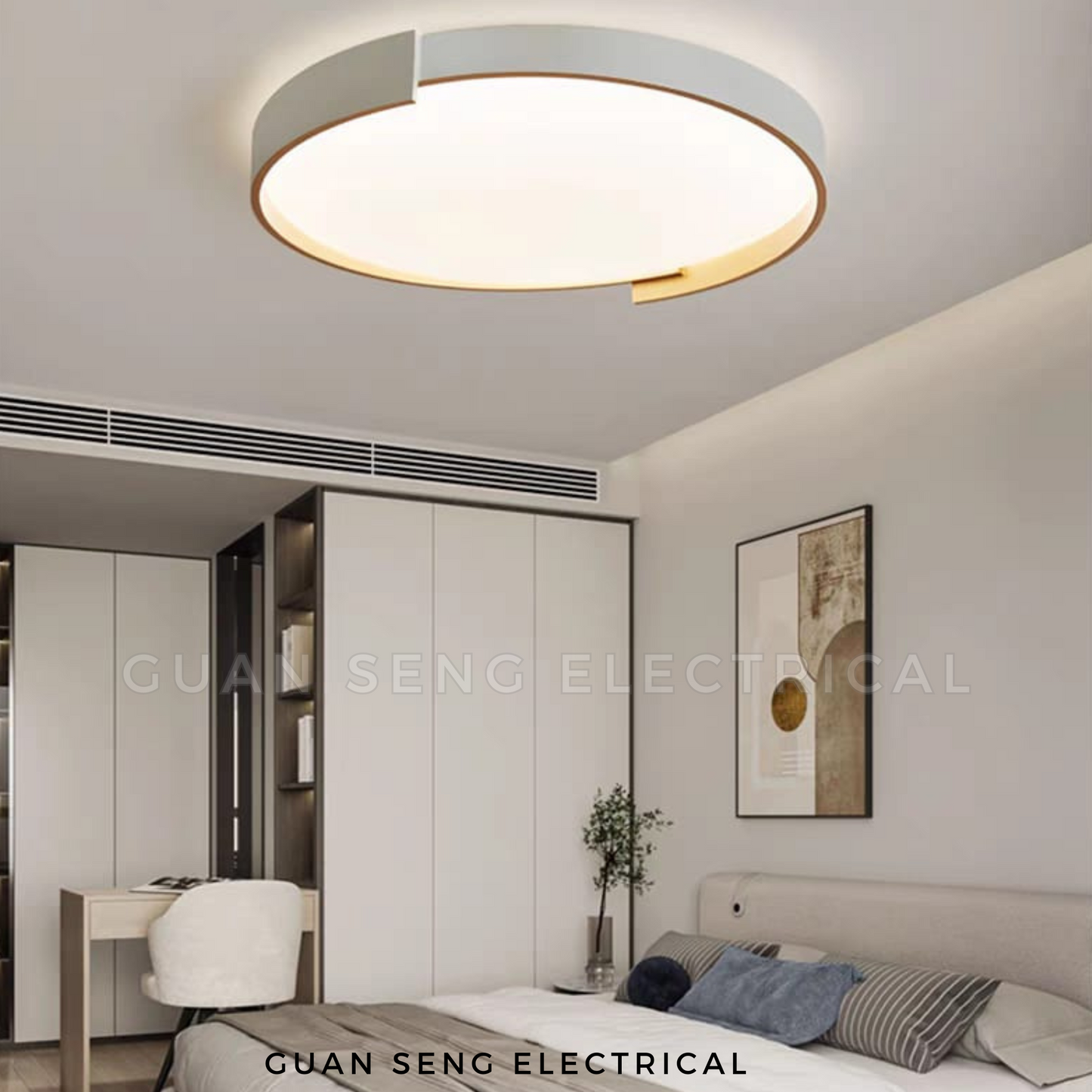 Arc LED Ceiling Light 40cm 50cm Black White