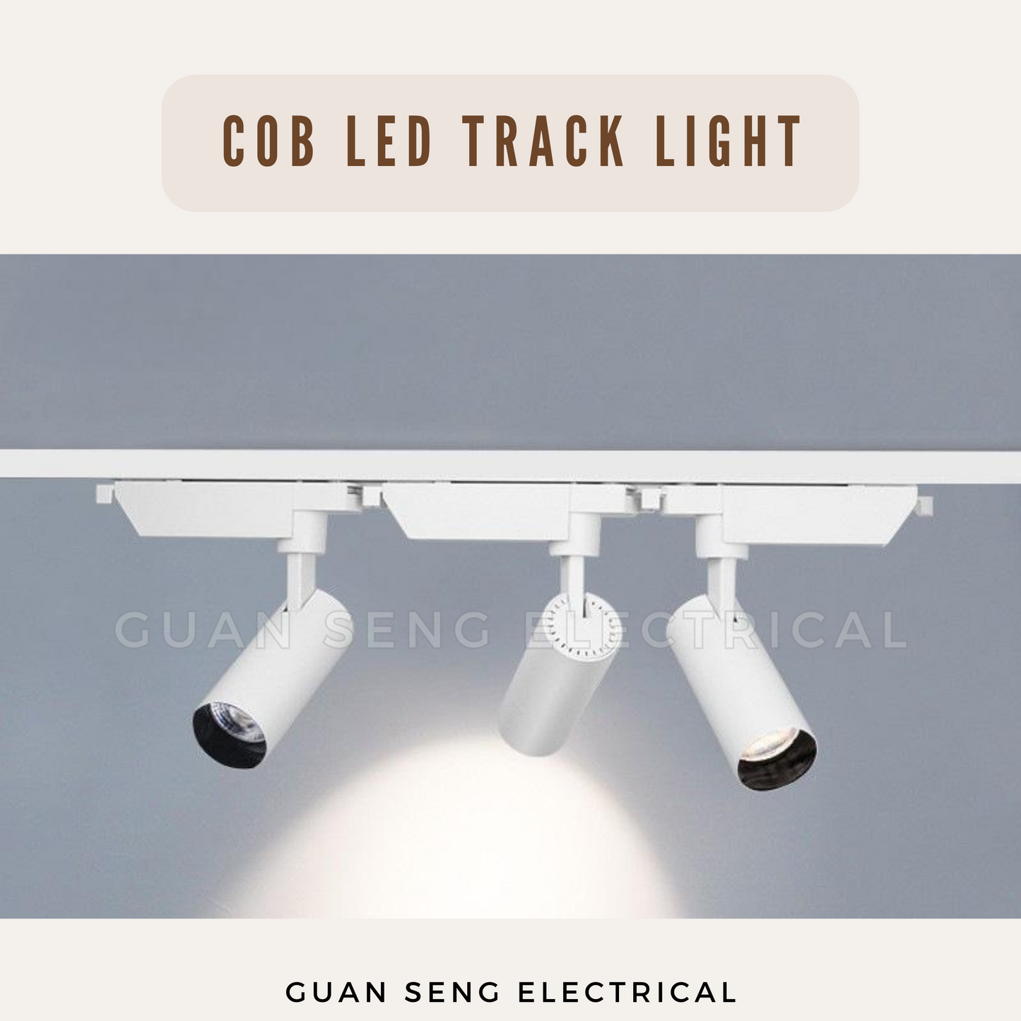 COB LED Track Light 20W Black White