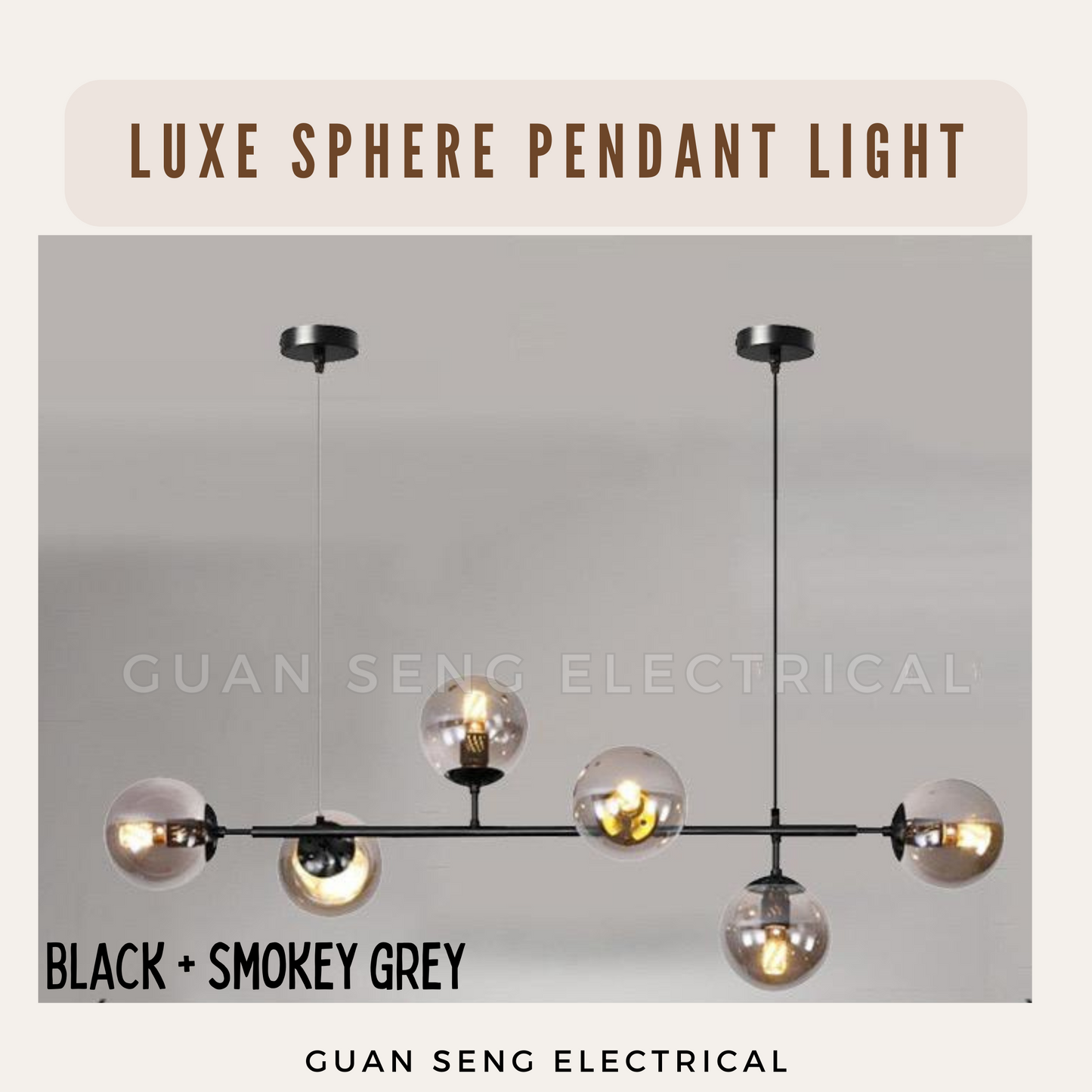 Luxe Sphere Chandelier Pendant Light E27 Bulb