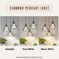 Diamond Pendant Light Black Gold E27 Bulb | Guan Seng Electrical