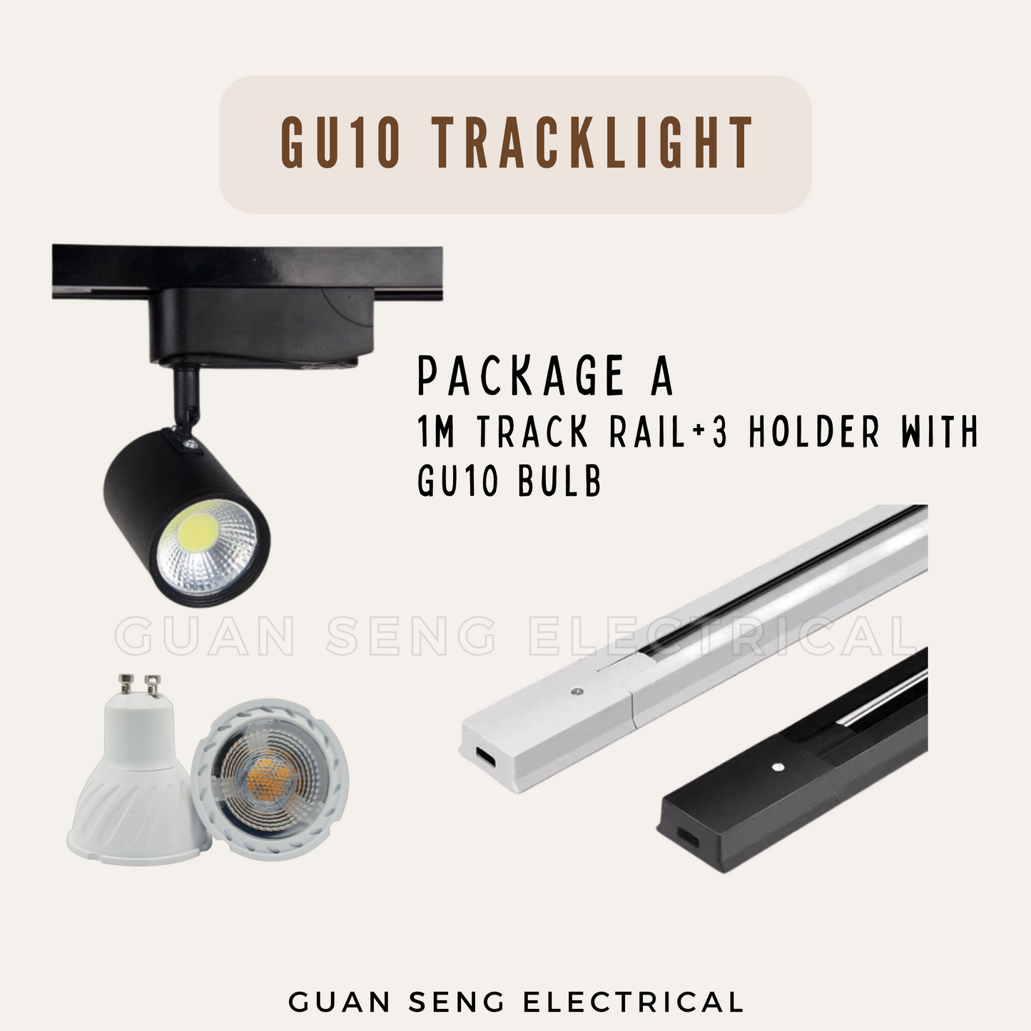 LED Tracklight with GU10 Bulb