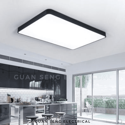 Nordic Black White Rectangle Ceiling Light