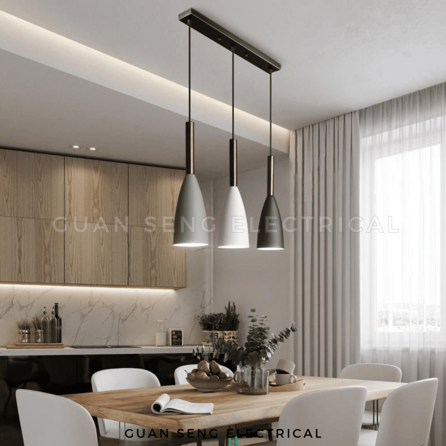Arctic Pendant Light E27 Bulb Single Head 3 Heads