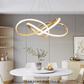 Luxury Ring Pendant Light Gold 36W Dimmable With Remote Controller | Guan Seng Electrical