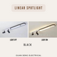 Linear Spotlight Ceiling Light Black Gold Cool White