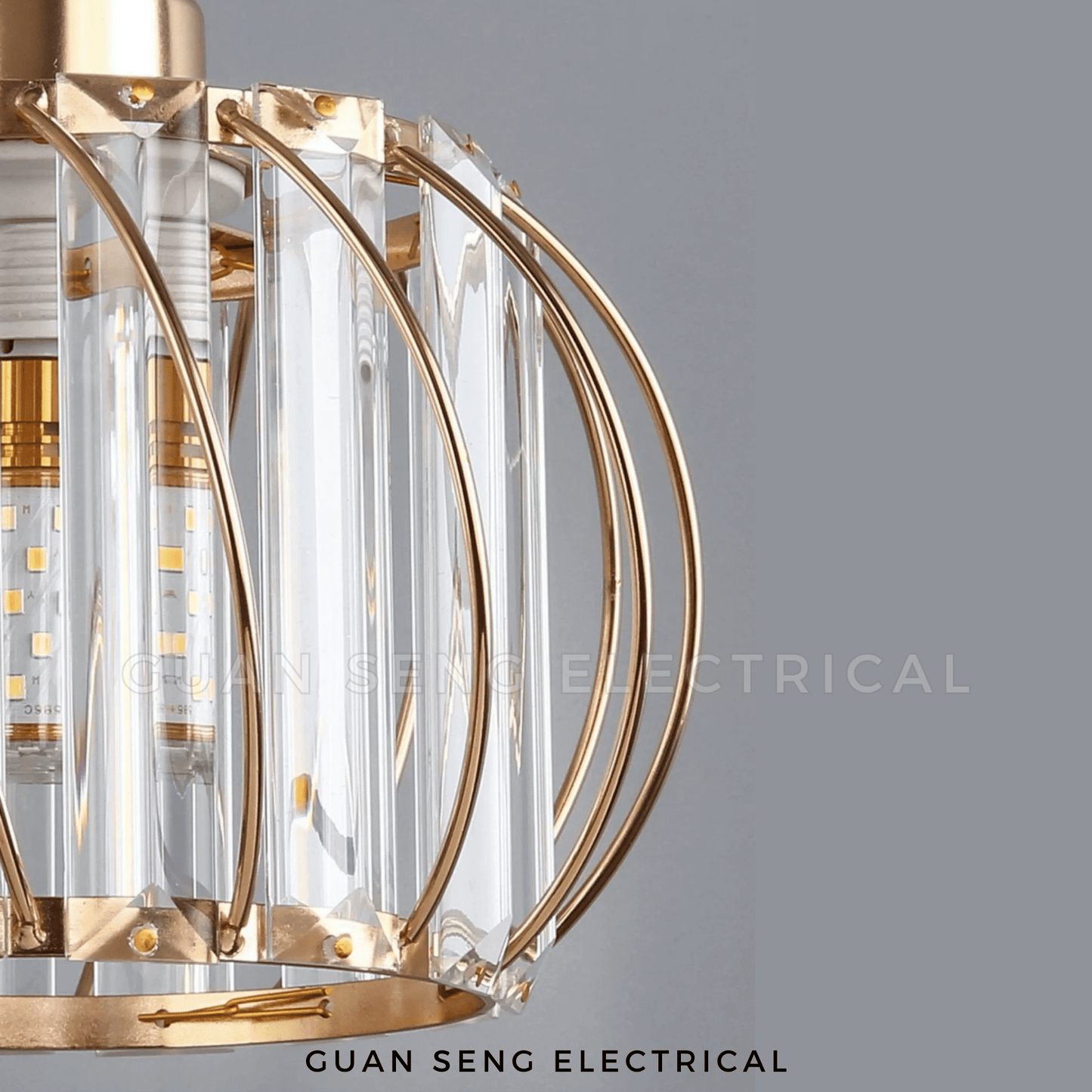 Elegance Luxe Pendant Light Black Gold E27 Bulb