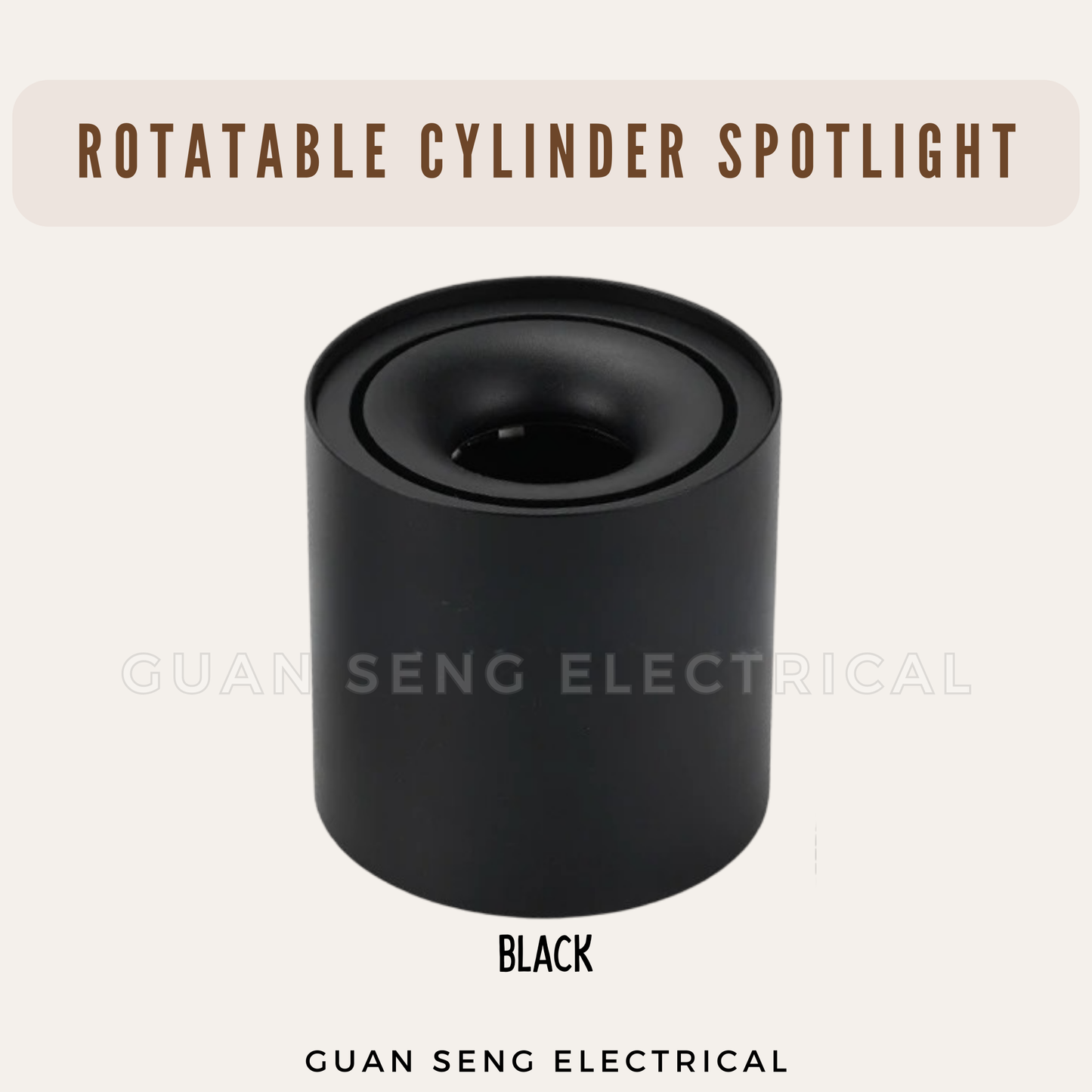 LED GU10 Rotatable Cylinder Spotlight Black White