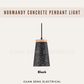 Normandy Concrete Pendant Light E27 Bulb Light Grey Black