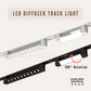 LED Diffuser Track Light 20W 24W 40W Black White | Guan Seng Electrical