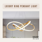 Luxury Ring Pendant Light Gold 36W Dimmable With Remote Controller | Guan Seng Electrical