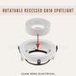 Rotatable Recessed GU10 Spotlight Downlight Round Black White