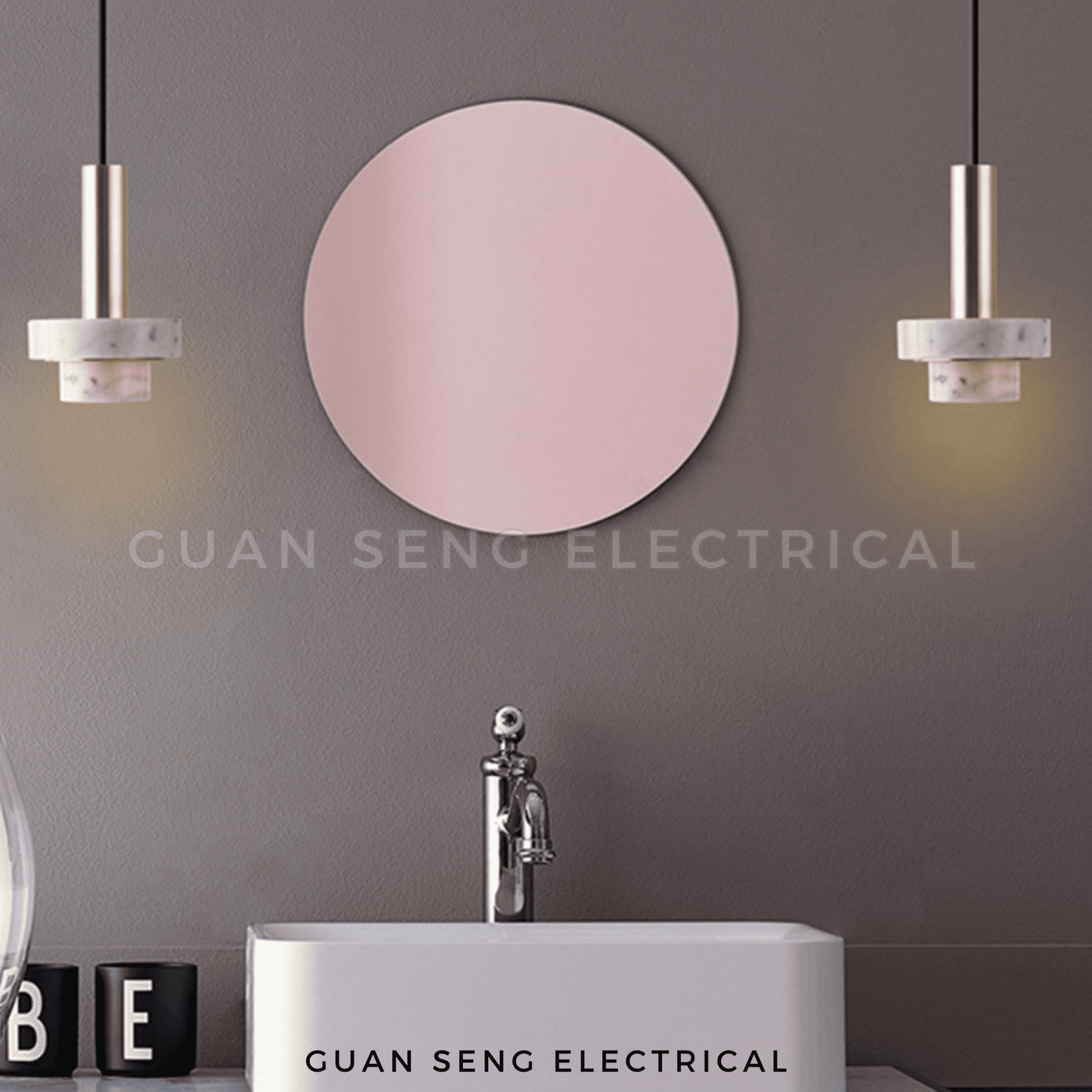 Marble Pendant Light GU10 Bulb