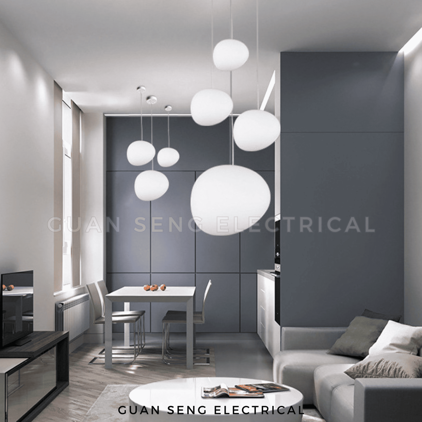 Softstone Pendant Light E27 Bulb