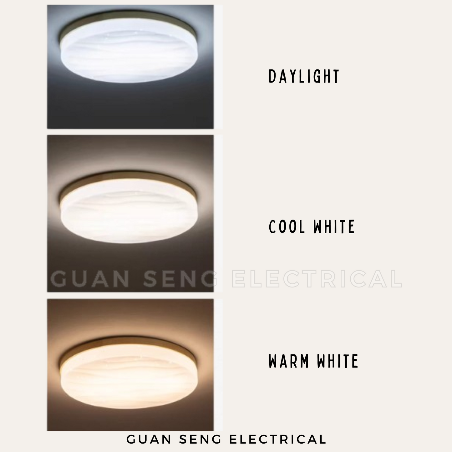 Starry Glow LED Ceiling Light 24W 36W Daylight 3Tone Tritone