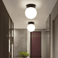 Frosted Glass Globe Wall Light Ceiling Light Black Gold G9 E27
