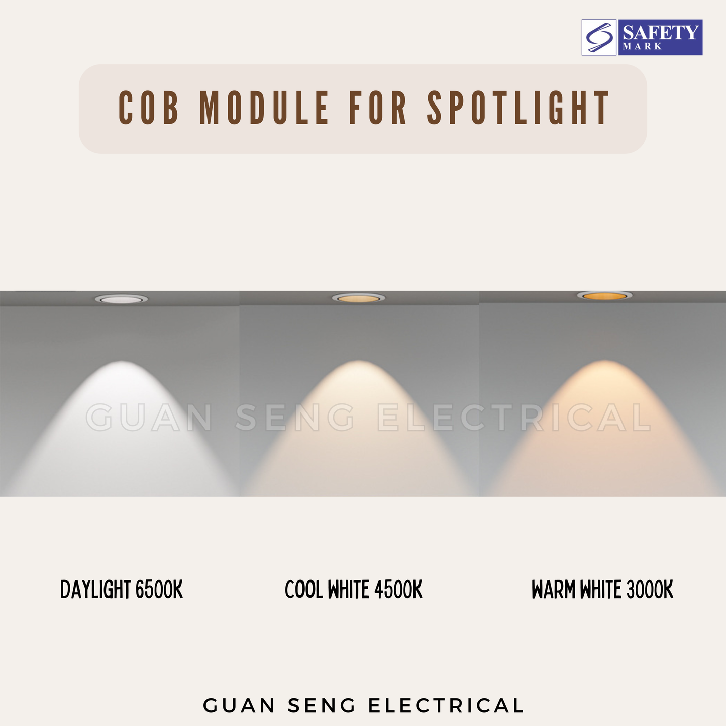 12W COB LED Module for Spotlight Single Tone Tri Tone Smart