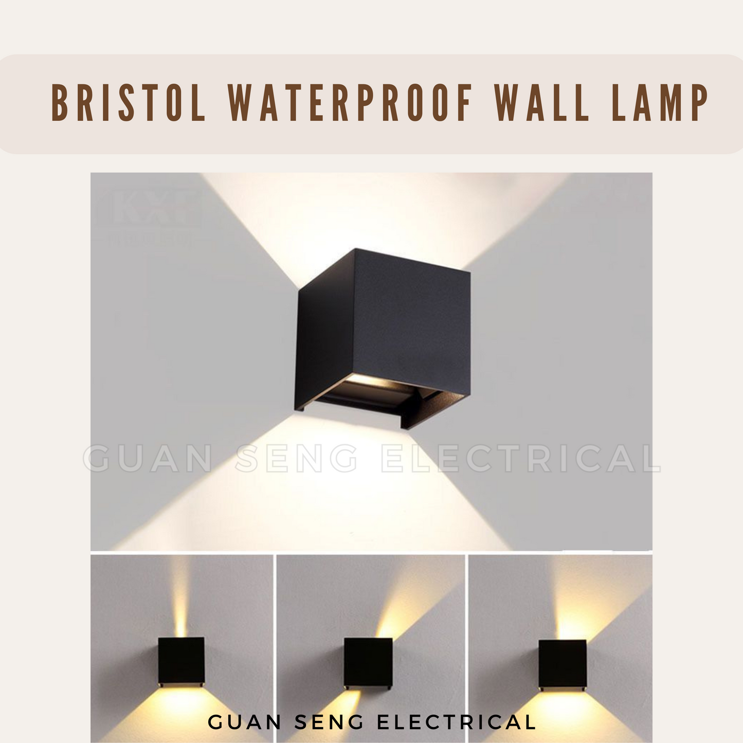 Bristol Waterproof Wall Lamp - IP65 12W LED Indoor Outdoor Adjustable Light
