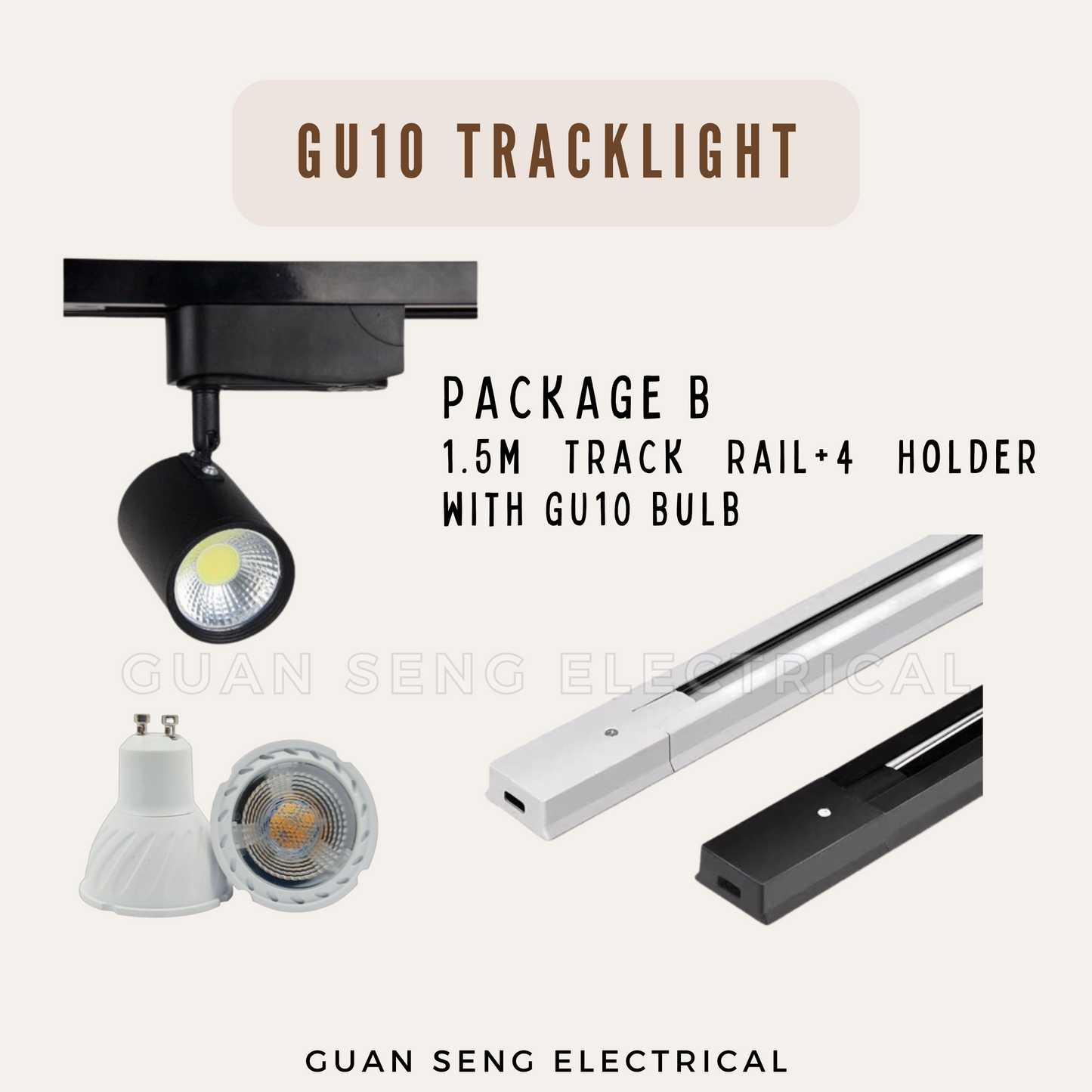 LED Tracklight with GU10 Bulb