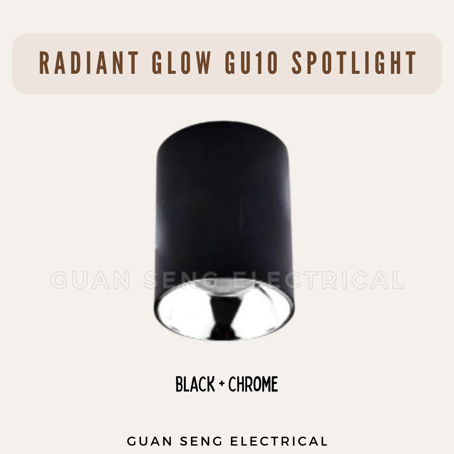 Radiant Glow Surface Mounted LED GU10 Spotlight Black White