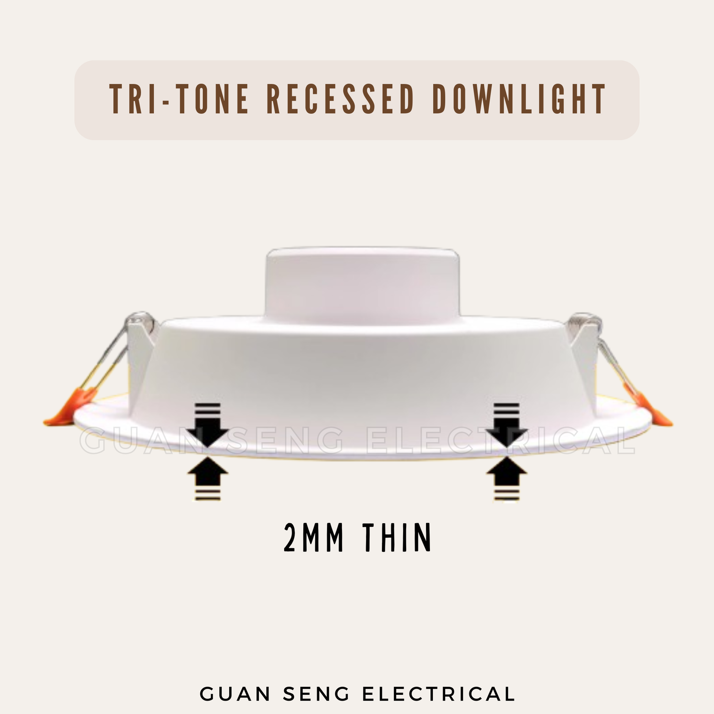 Tri-Tone Square Recessed Downlight 12W 18W Warm White Cool White Daylight