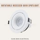 Rotatable Recessed GU10 Spotlight Downlight Round Black White