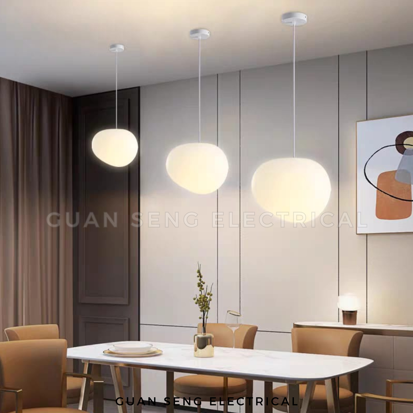 Softstone Pendant Light E27 Bulb