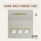 Scandi White Pendant Light E27 Bulb