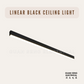 Linear Black Ceiling Light