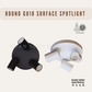 Round GU10 Surface Spotlight Black White