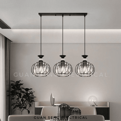 Elegance Luxe Pendant Light Black Gold E27 Bulb | Guan Seng Electrical