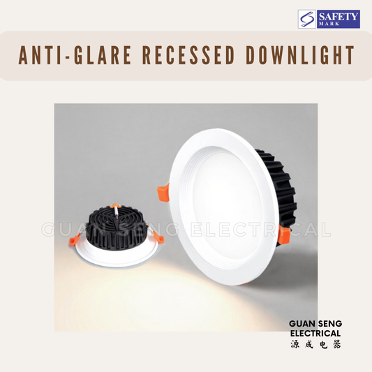 Anti-Glare Recessed Downlight 9W 12W 15W 18W 24W Daylight Cool White Warm White Tri Tone