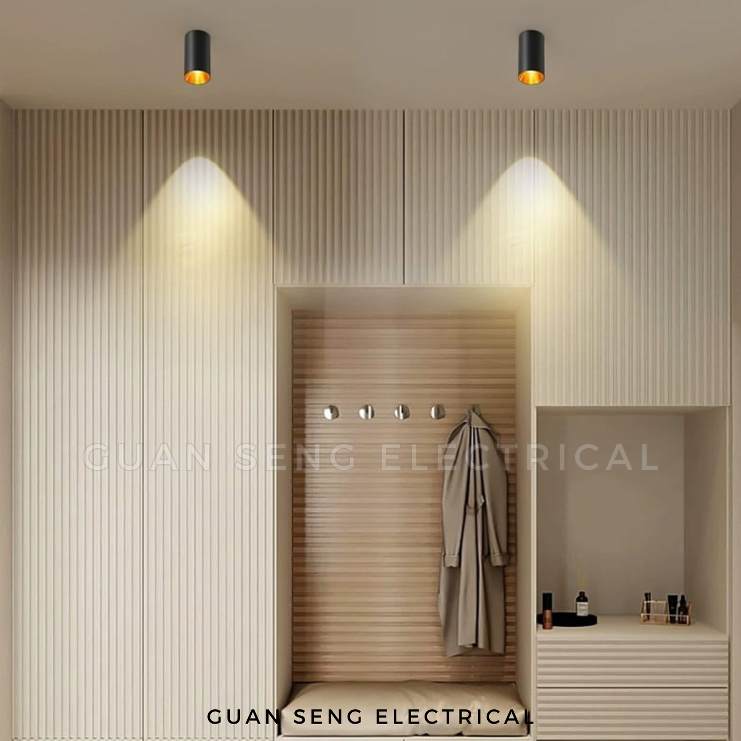 Radiant Glow Surface Mounted LED GU10 Spotlight Black White