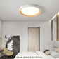Nordic Ceiling Light with Inner Wood Print 36W Daylight 3Tone