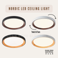 Nordic Ceiling Light with Inner Wood Print 36W Daylight 3Tone