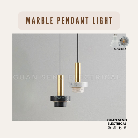 Marble Pendant Light GU10 Bulb