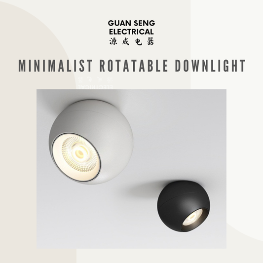 Minimalist Rotatable 360 Round Surface Spotlight Downlight 10W Warm White