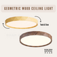 Geometric Wood Design Ceiling Light