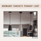 Normandy Concrete Pendant Light E27 Bulb Light Grey Black