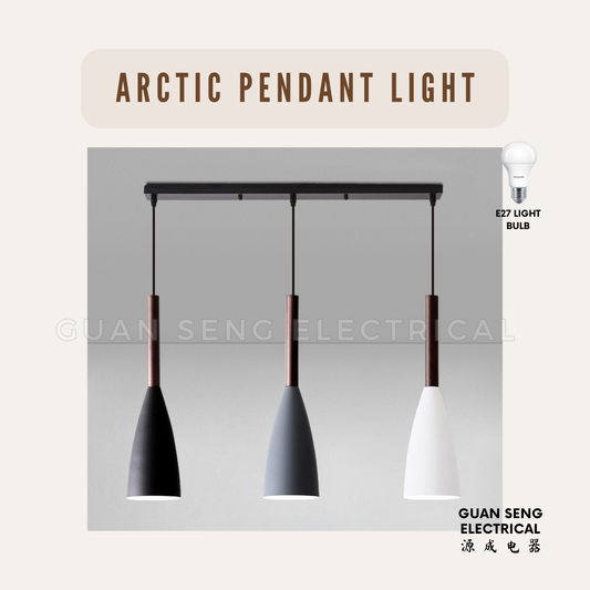 Arctic Pendant Light E27 Bulb Single Head 3 Heads