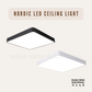 Nordic Black White Square Ceiling Light Daylight 3Tone